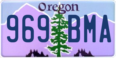 OR license plate 969BMA