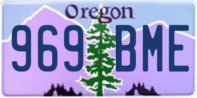 OR license plate 969BME