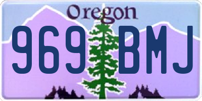 OR license plate 969BMJ