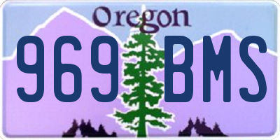 OR license plate 969BMS
