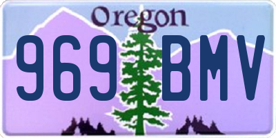 OR license plate 969BMV