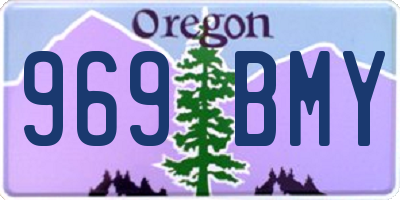 OR license plate 969BMY
