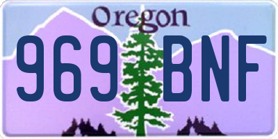 OR license plate 969BNF