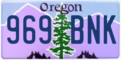 OR license plate 969BNK