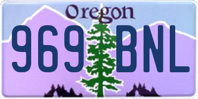 OR license plate 969BNL