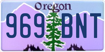 OR license plate 969BNT