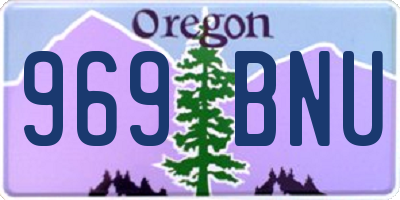 OR license plate 969BNU