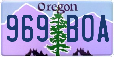 OR license plate 969BOA