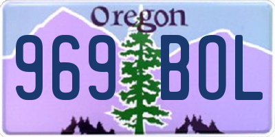 OR license plate 969BOL