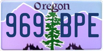 OR license plate 969BPE