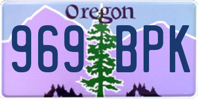 OR license plate 969BPK
