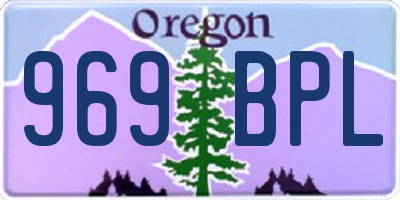 OR license plate 969BPL