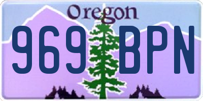 OR license plate 969BPN