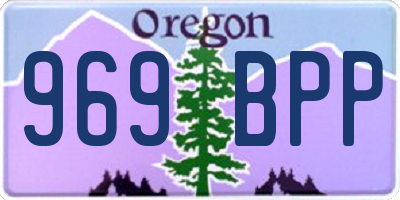 OR license plate 969BPP