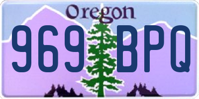 OR license plate 969BPQ