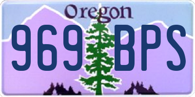 OR license plate 969BPS