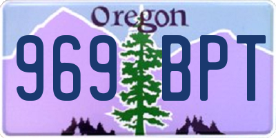 OR license plate 969BPT