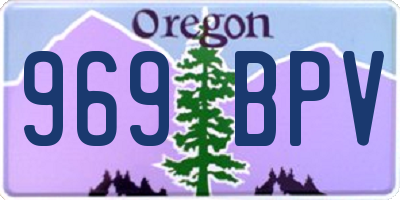 OR license plate 969BPV