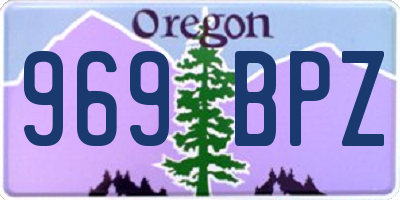 OR license plate 969BPZ
