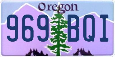 OR license plate 969BQI
