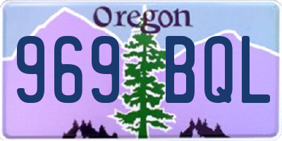 OR license plate 969BQL