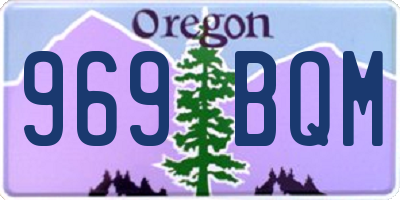 OR license plate 969BQM