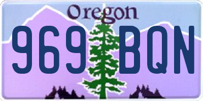 OR license plate 969BQN
