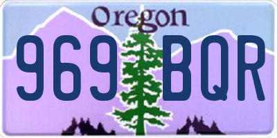 OR license plate 969BQR