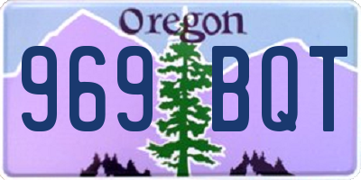 OR license plate 969BQT
