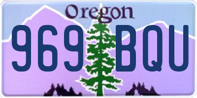 OR license plate 969BQU