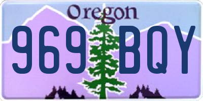 OR license plate 969BQY