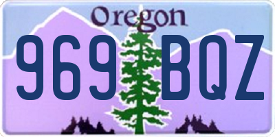 OR license plate 969BQZ