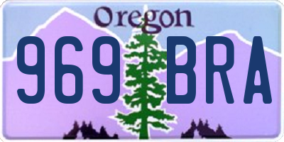 OR license plate 969BRA