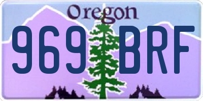 OR license plate 969BRF