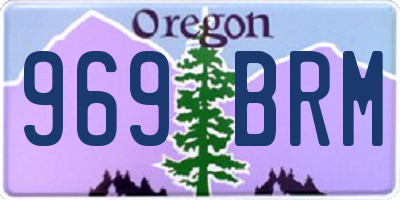 OR license plate 969BRM