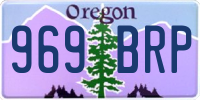 OR license plate 969BRP