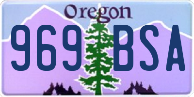 OR license plate 969BSA
