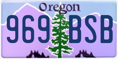 OR license plate 969BSB