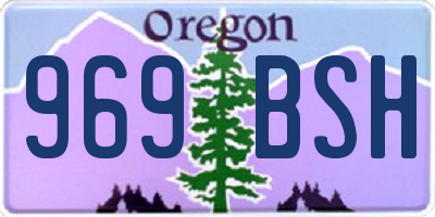 OR license plate 969BSH