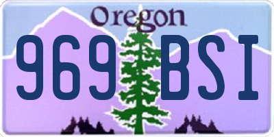 OR license plate 969BSI