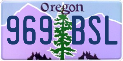 OR license plate 969BSL
