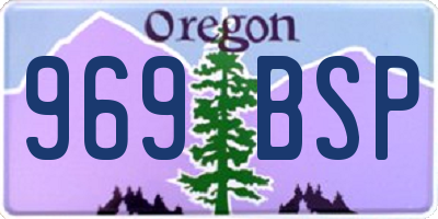 OR license plate 969BSP