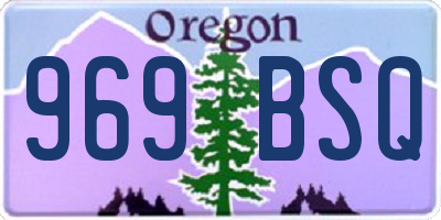OR license plate 969BSQ