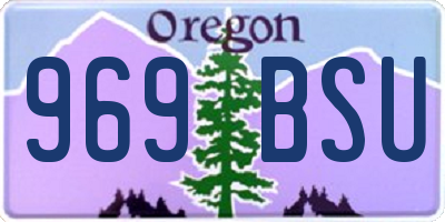 OR license plate 969BSU