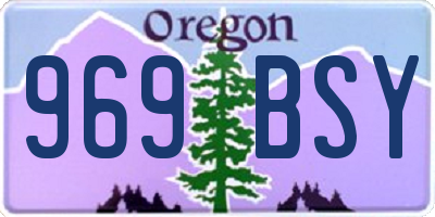 OR license plate 969BSY