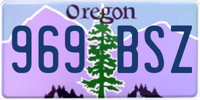 OR license plate 969BSZ