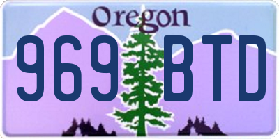 OR license plate 969BTD