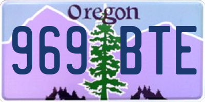 OR license plate 969BTE