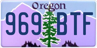 OR license plate 969BTF