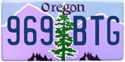 OR license plate 969BTG